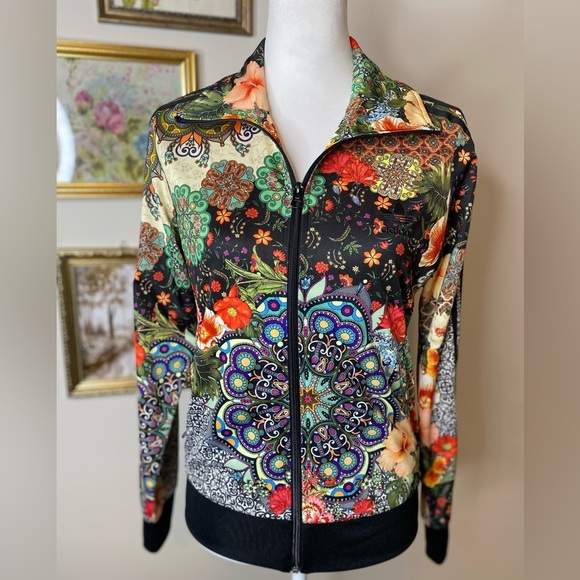 Adidas x Farm Rio Jardín Agartha Jacket Floral Size Medium - Picture 1 of 8